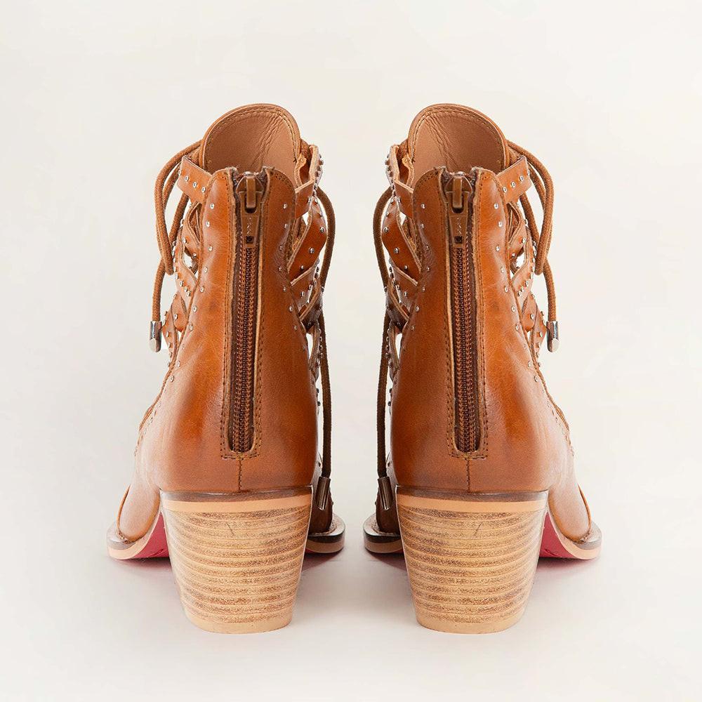 Loyal West Lace Up Booties In Calfskin