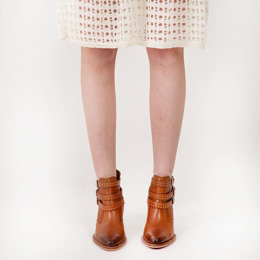Loyal West Marlene Ankle Booties In Calfskin