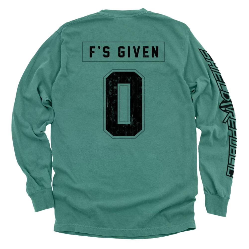 Trikot mit der Aufschrift „Zero F's Given“