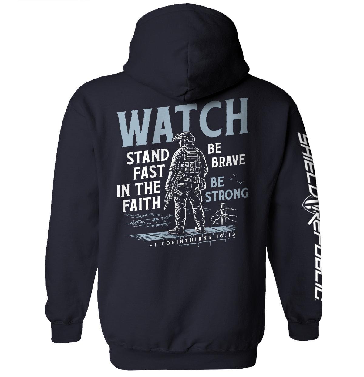 Schau dir Stand Fast in the Faith (Rückenprint) an