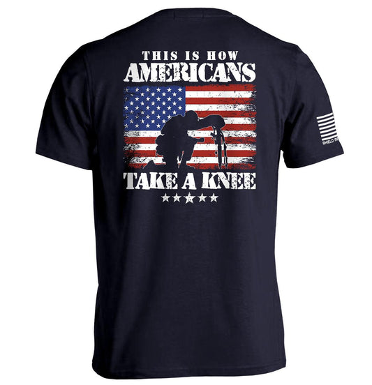 So knien Amerikaner.