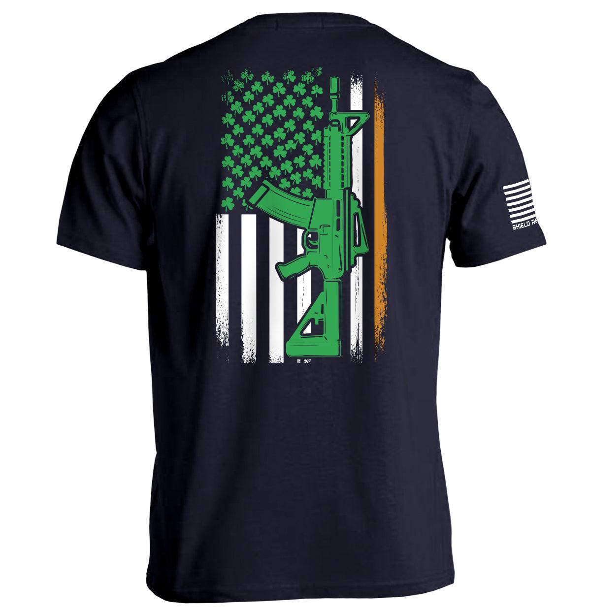 AR15 Irisch-Amerikanische Flagge (Rückseitiger Druck)