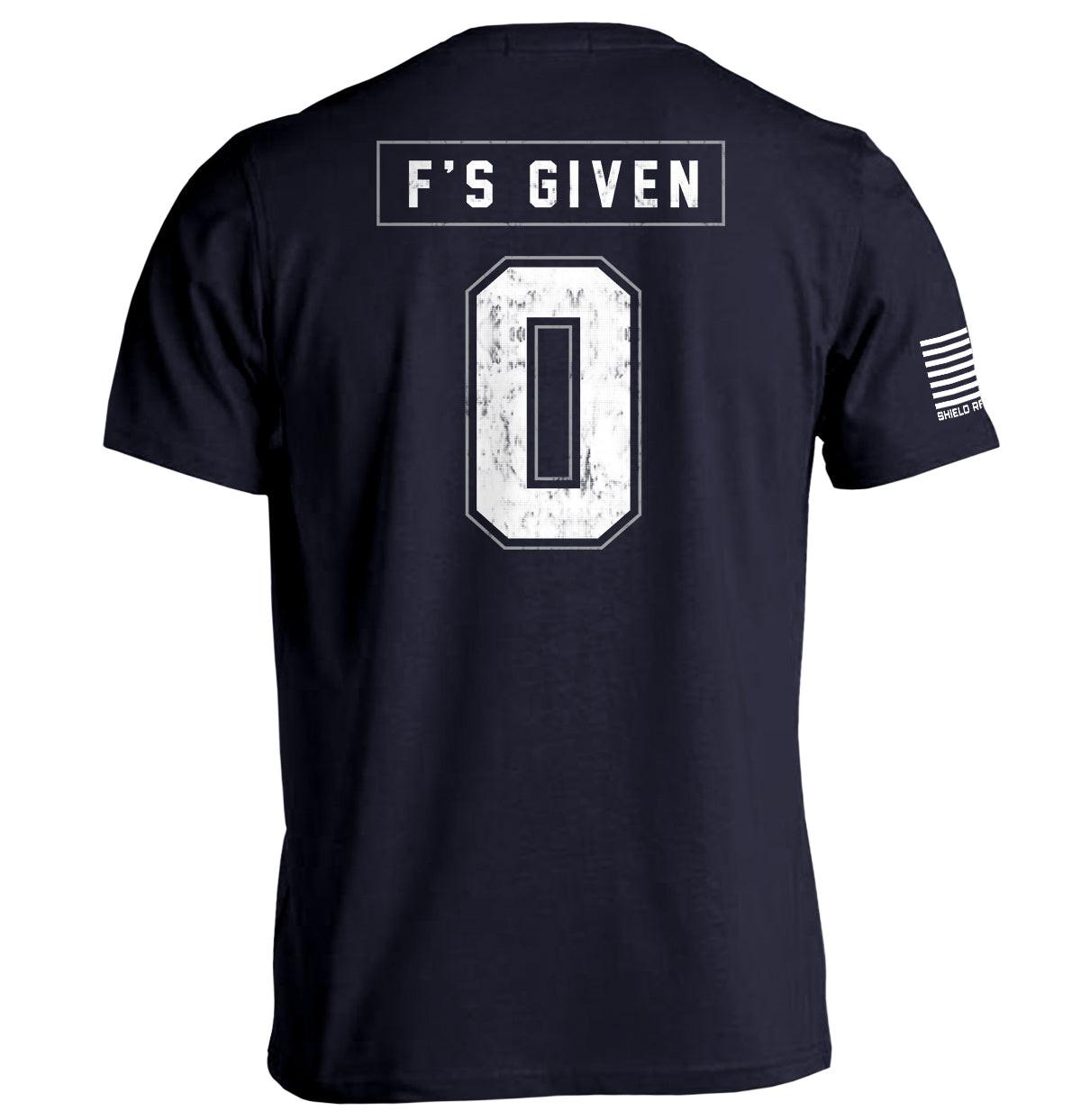 Trikot mit der Aufschrift „Zero F's Given“