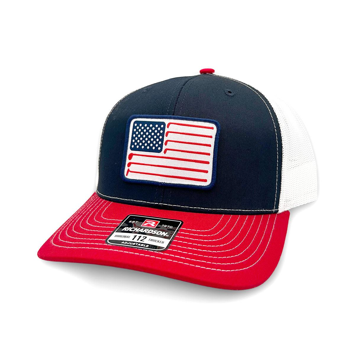 USA Golfflagge (gewebter Aufnäher)