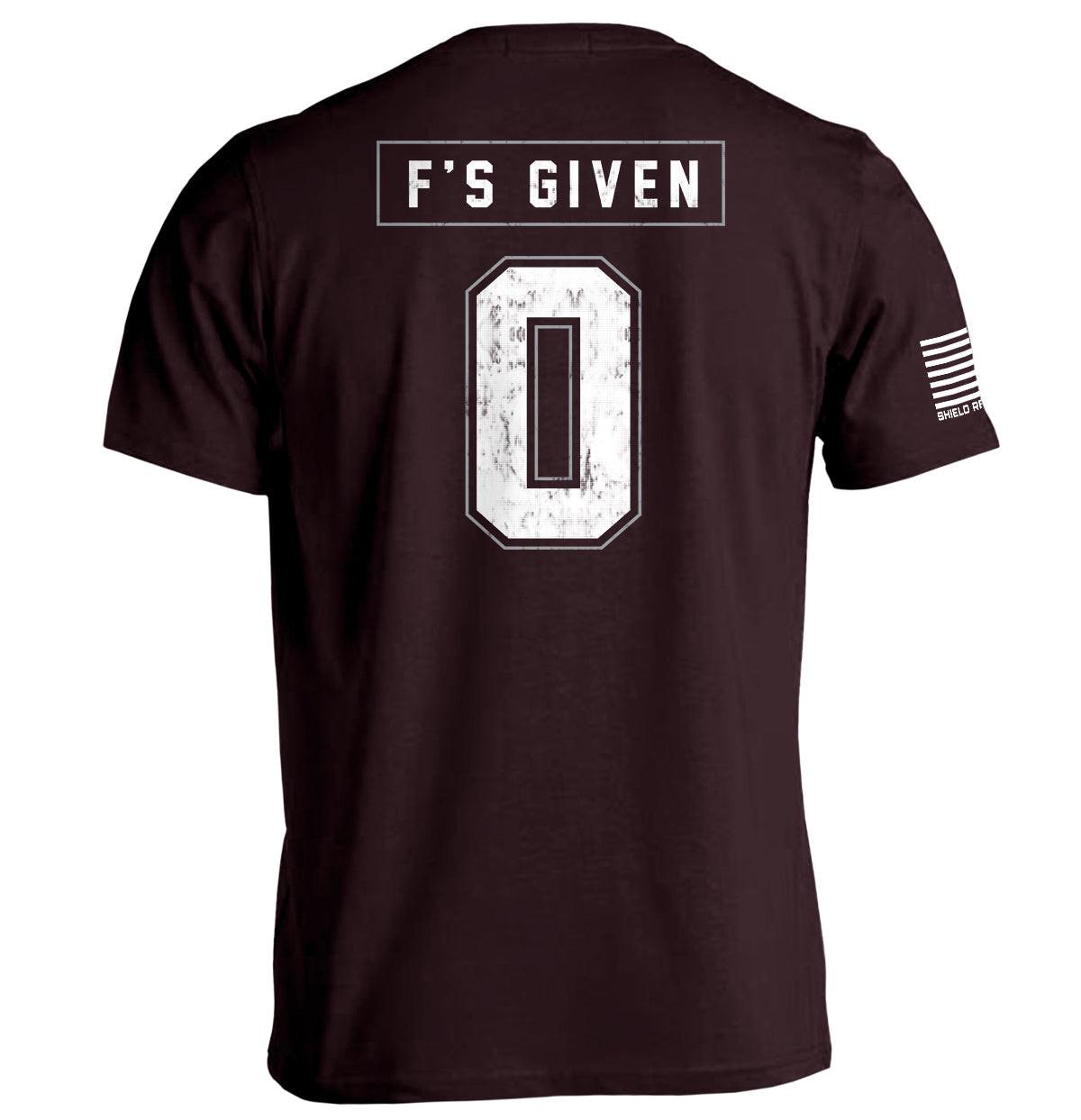 Trikot mit der Aufschrift „Zero F's Given“