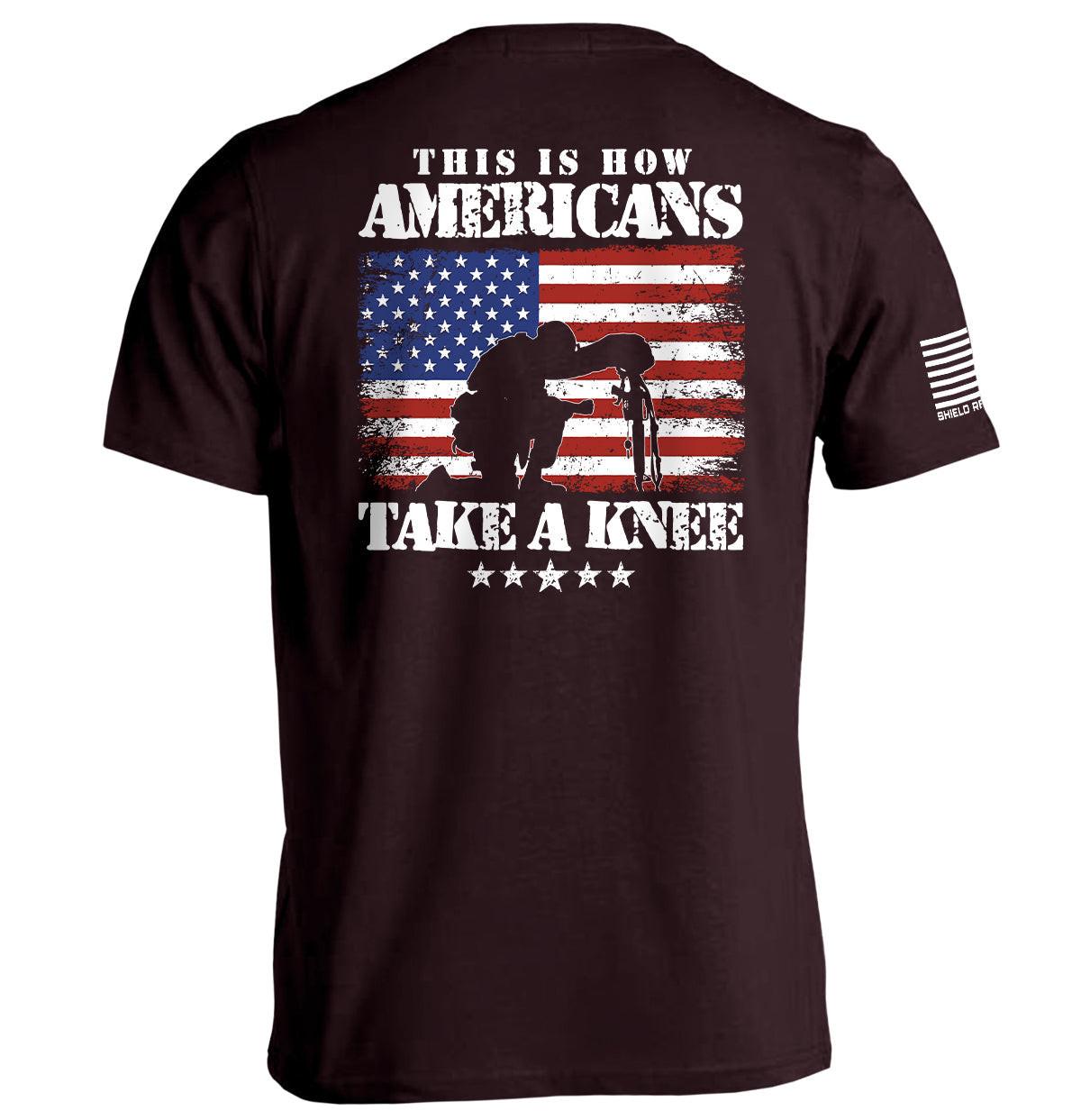 So knien Amerikaner.