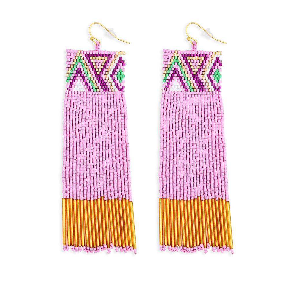 Radiant Flow Beaded Earrings