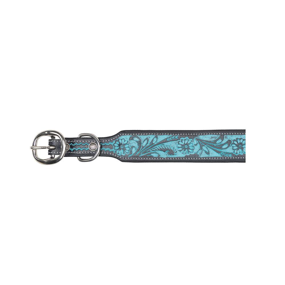 Durango Daisy Hand-tooled Dog Collar