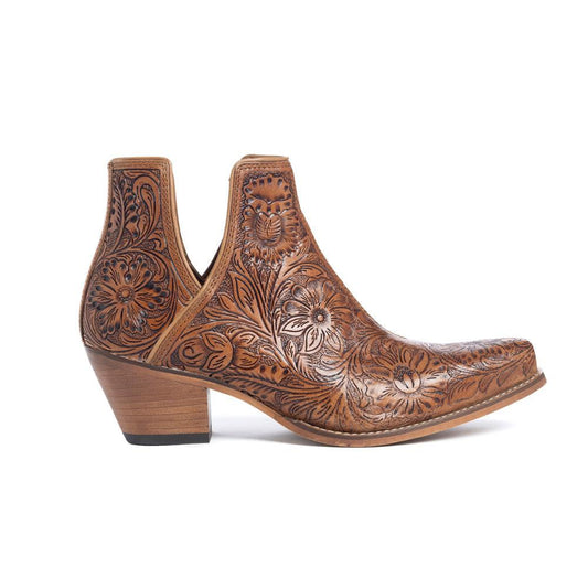 Dakota Charm Handgefertigte Stiefeletten in Caramel