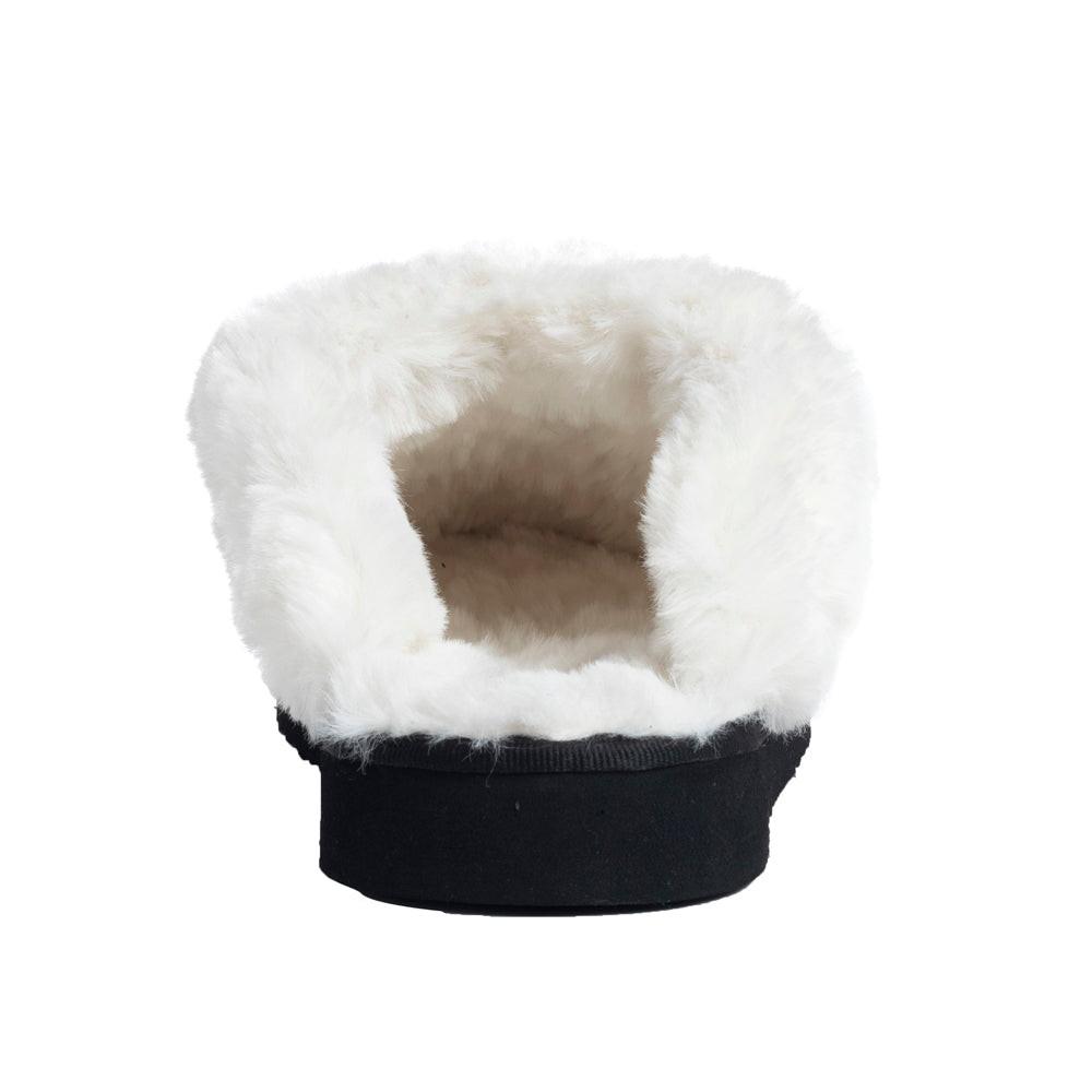 Myra Alamosa Shadow Fur-Lined Hairon Leather Slippers for Women â€“ Winter Indoor Comfort, Soft Sole, Western Style