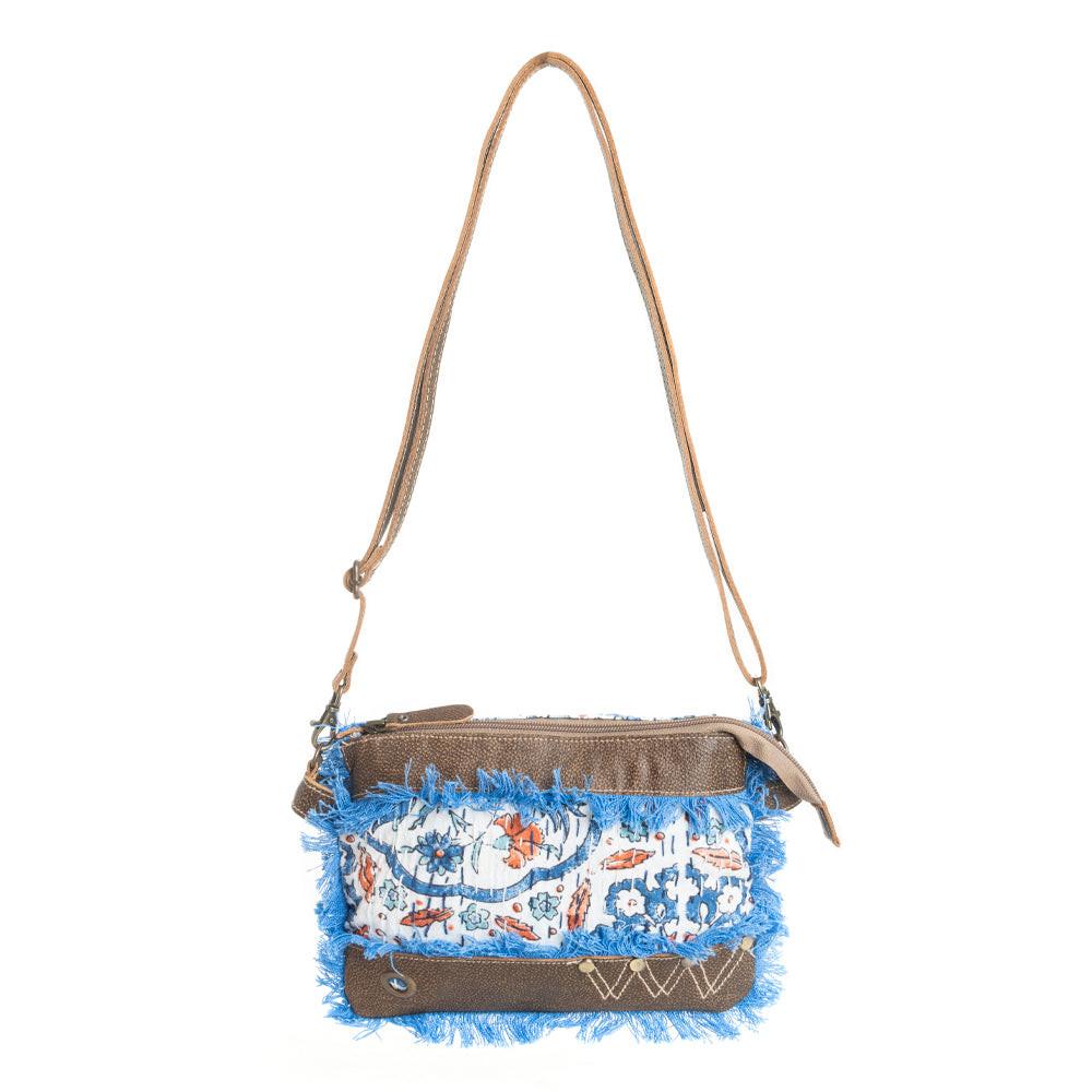 Whispers of azure wildflowers Small Crossbody Bag