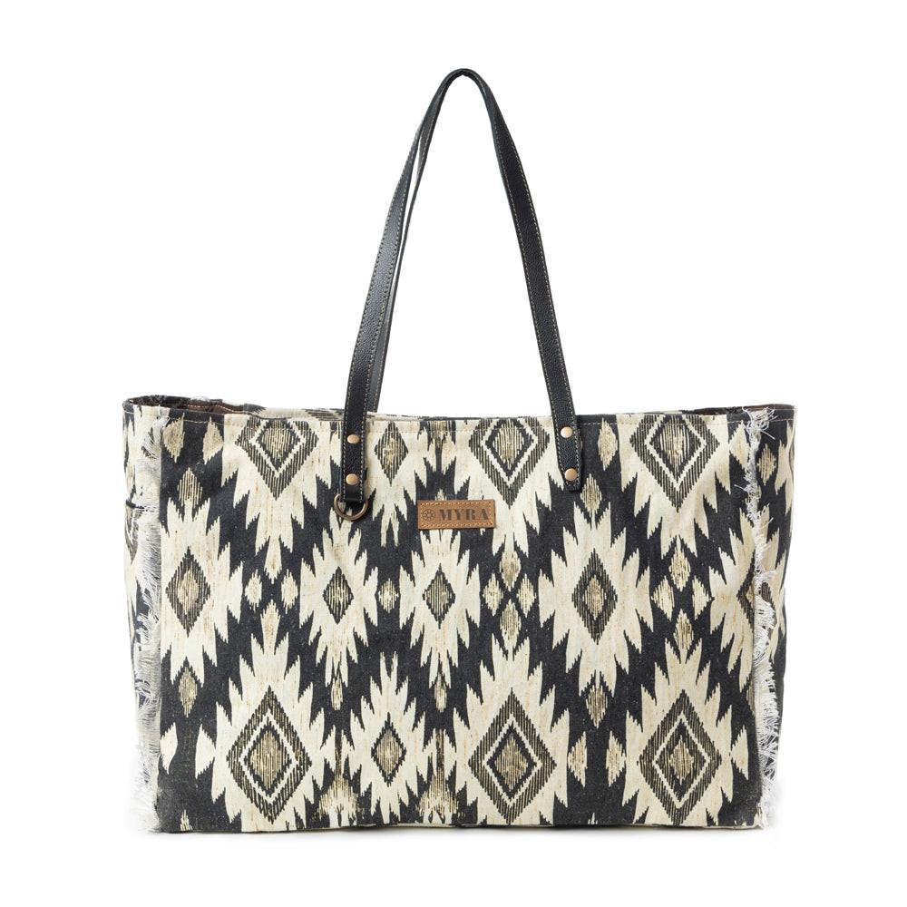 Tribal Spirit Adventure Weekender Bag In Black & White