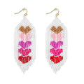 Hearts of Five Earrings in Red