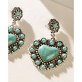 Placid Heart Earrings In Blue