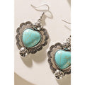 Cross My Heart Earrings In Blue