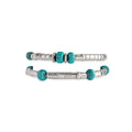 Silver Fire Bracelet In Blue