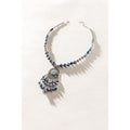 Luxi Concho Necklace In Blue