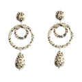 Marletta Beaded Earrings In Black And White