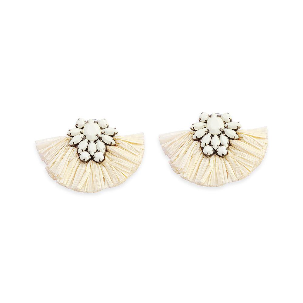 Cornflower Sky Earrings In White
