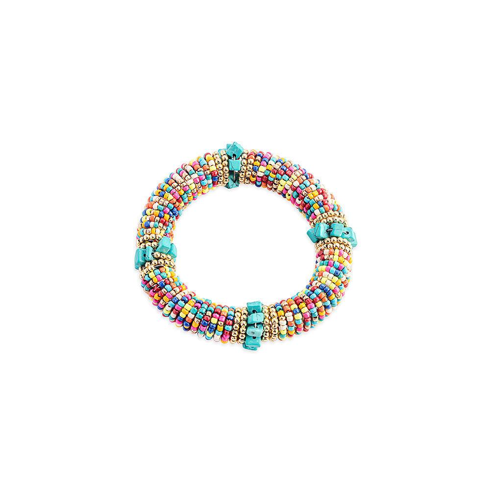 Great Valley Beaded Bracelet In Red and Blue