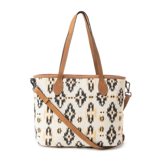 Tragetasche „Desert Sky Star“ in Off-White und Schwarz