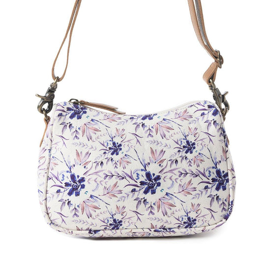 Crossbody-Tasche „Cottage Rose“ in Lila