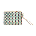Peace & Serenity Blossoms Clutch Bag In Ivory and Black