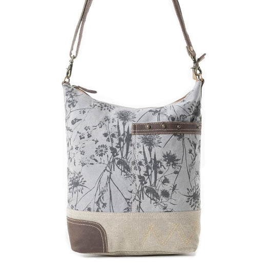 EcoFlora Western Schultertasche in Porzellanblüte