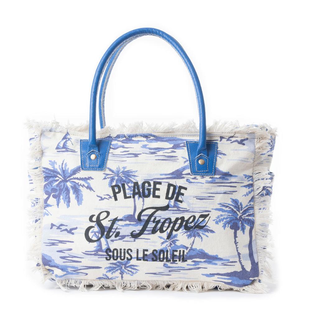 Saint Tropez Tote Bag In Blue & White