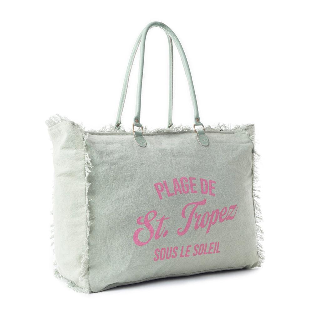 Saint Tropez Weekender Bag In Light Green