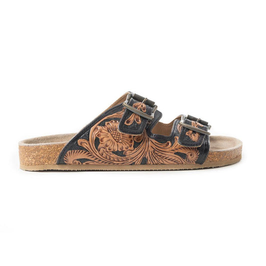 Falling Feather Sandalen in Braun und Schwarz