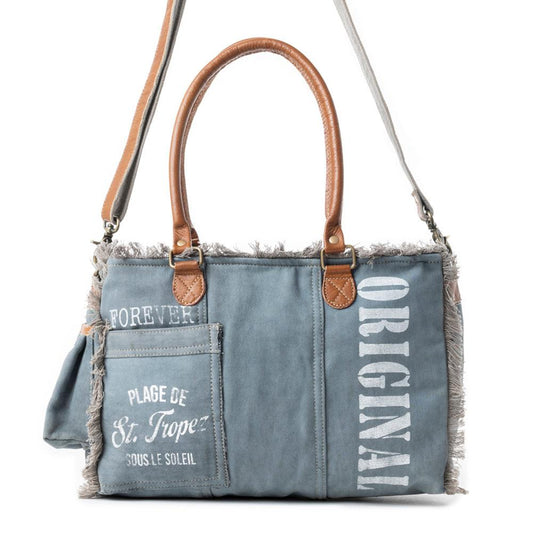 Coastal Steel Upcycling-Tragetasche aus Denim