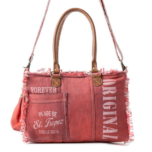 Coastal Steel Upcycled Tragetasche in Rot