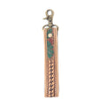 Rustleaf Rider Leather Key Fob in Sage Brown