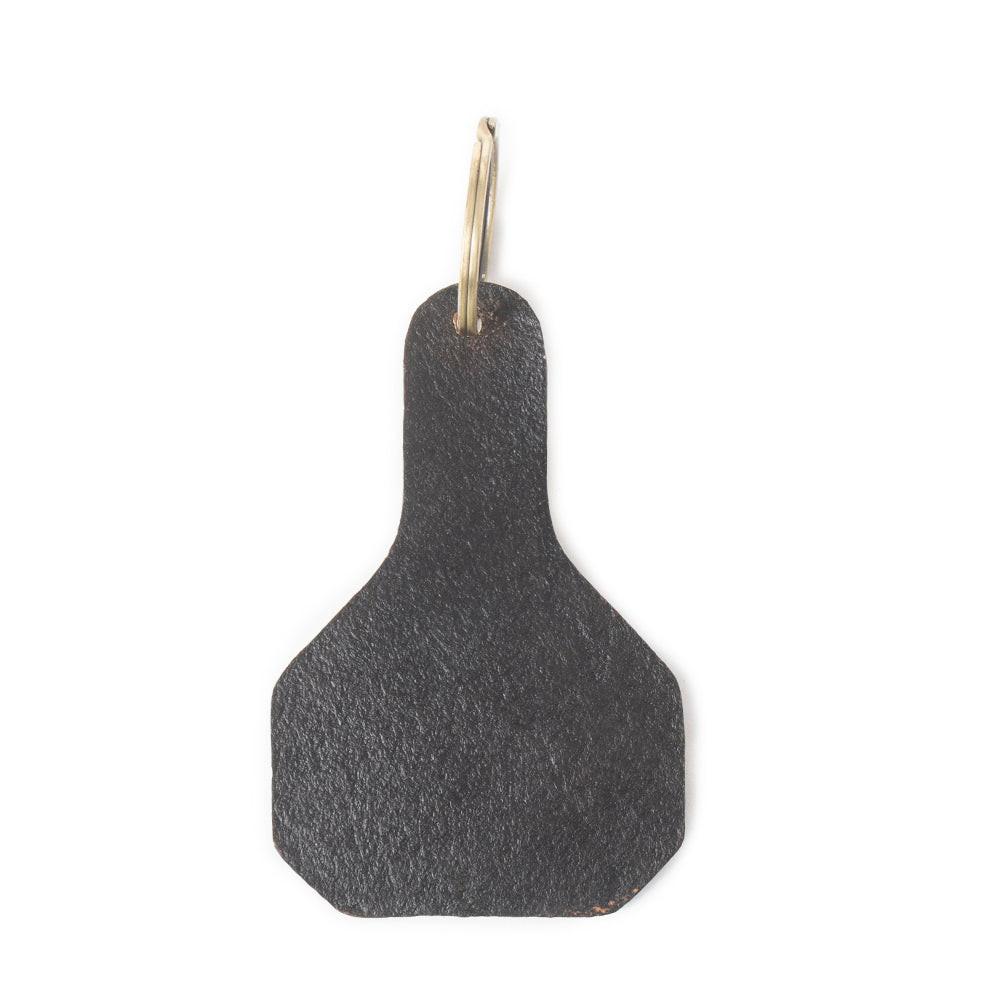 Meadow Drop Tooled Leather Key Fob in Vintage Brown