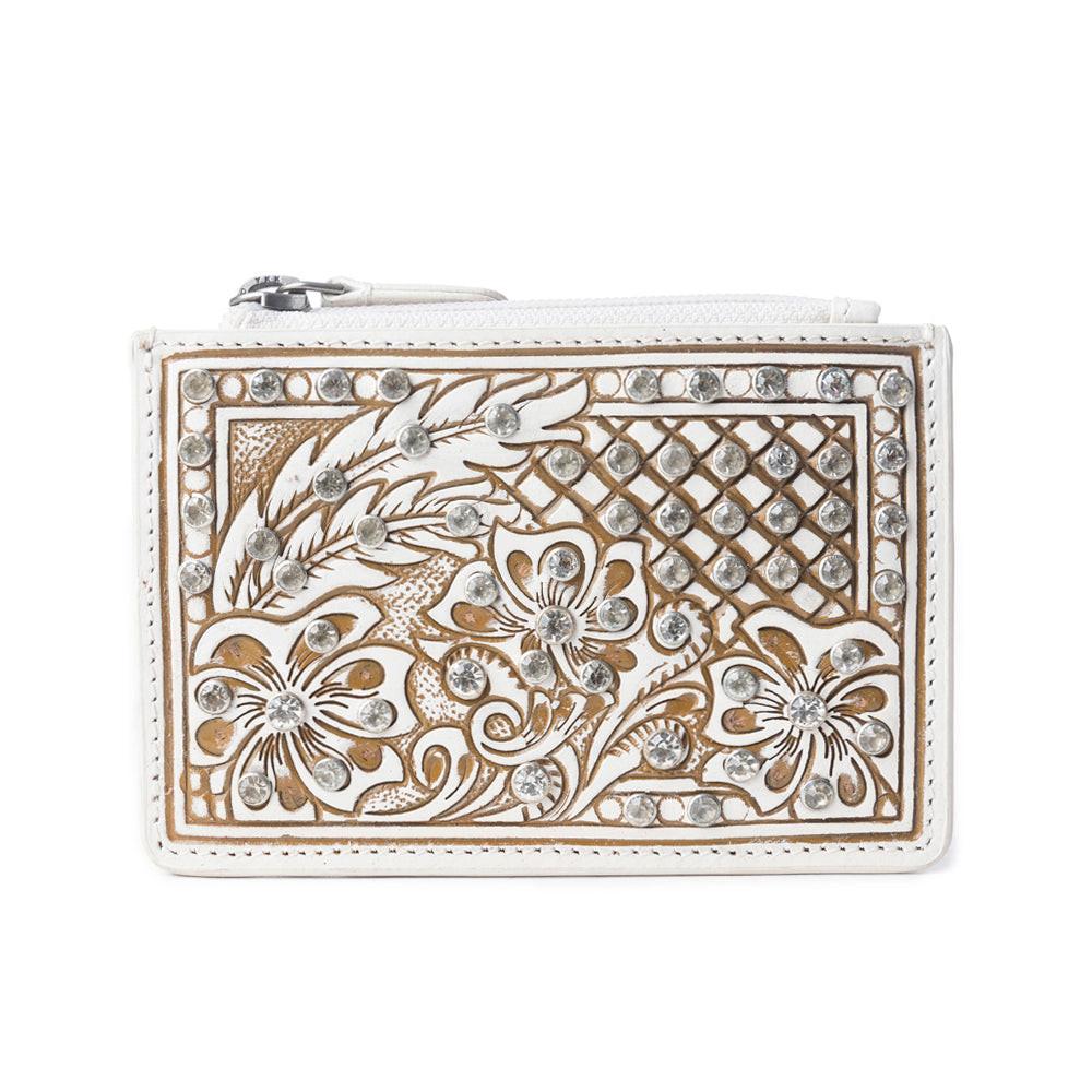 Sparkling Desert Moon Credit Card Holder In Chocolate White