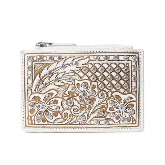 Sparkling Desert Moon Credit Card Holder In Chocolate White