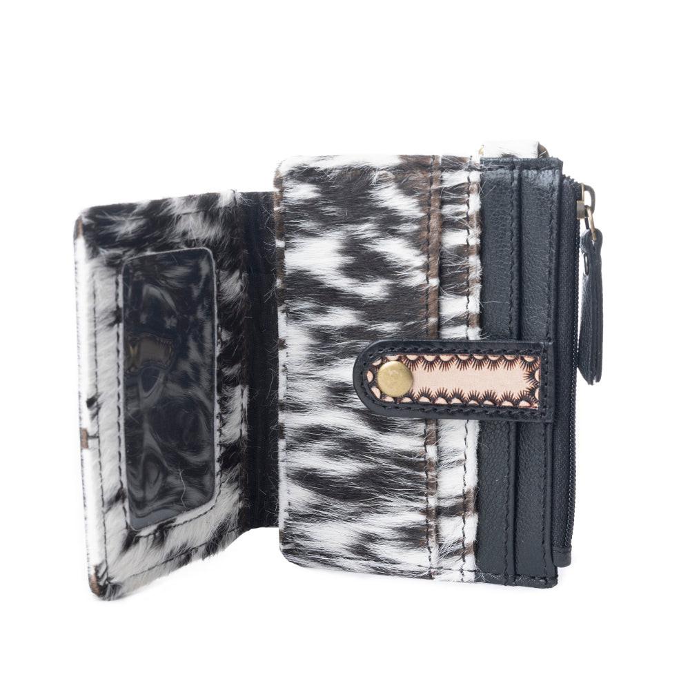 Wildflowers of the Prairie Credit Card Holder In Black & Brown
