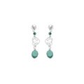 Rugged Heart Earrings In Blue