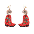 Cactus Rose Boot Earrings