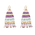 Nanna's Skirt Beaded Earrings In Purple
