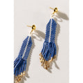 Seaside Dreams Beaded Earrings In Blue