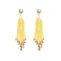 Seaside Dreams Beaded Earrings In Yellow