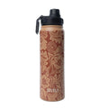 Moo & Bloom Stainless Steel Water Bottle in Brown Baroque