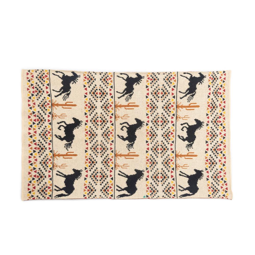 Stallion Spirit Knitted Cotton Kitchen Towel '' SET OF 2 '' in Sunset Gold