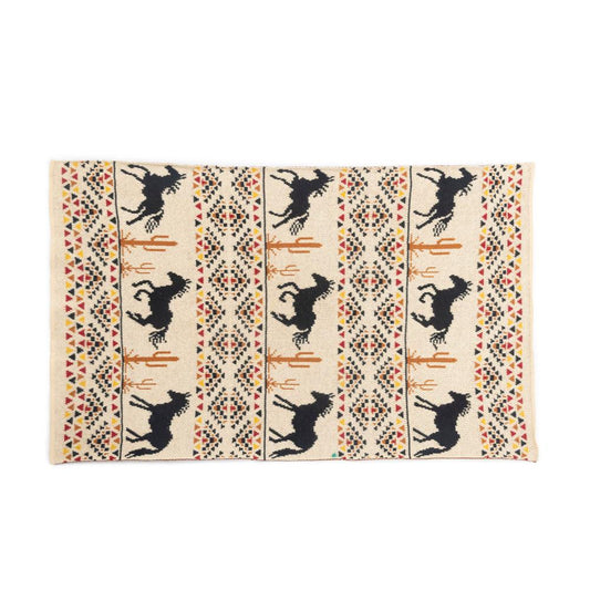 Stallion Spirit Knitted Cotton Kitchen Towel '' SET OF 2 '' in Sunset Gold