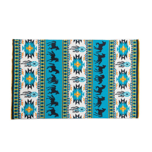 Traumfänger-Küchentuch aus gestrickter Baumwolle, 2er-Set, in Prairie Blue