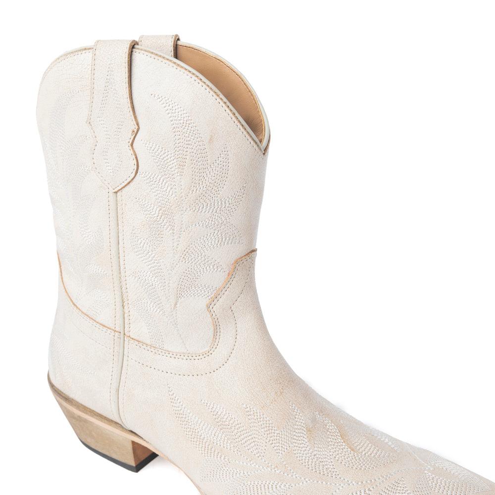 Desert Pearl Ankle Boots in Cream