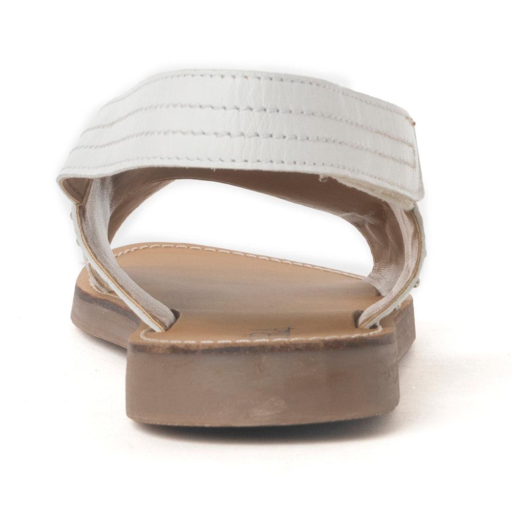 Lilytrail Embroidered Leather Sandals in Frost White
