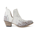 Myra Starlit Range Handtooled Leather Booties in Frosted Mist